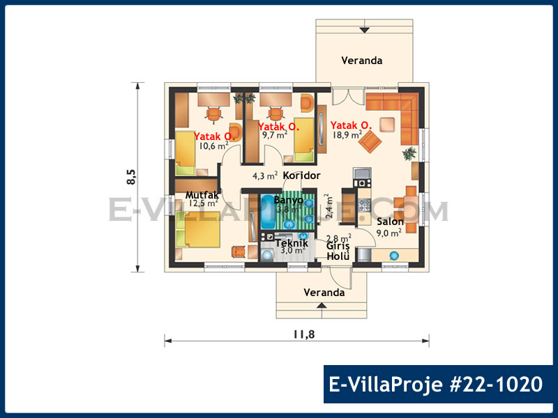 Model 22-1020 — 100 m², 1 storey thumbnail 2