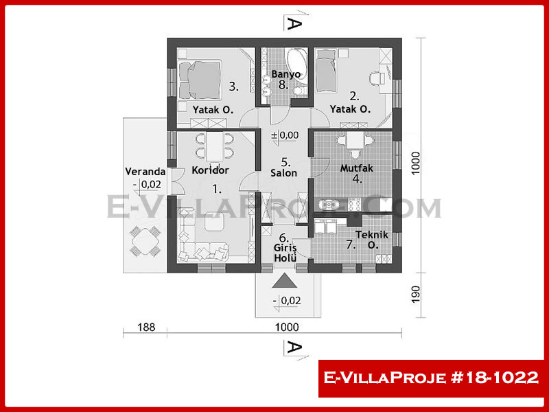 Model 18-1022 — 100 m², 1 storey thumbnail 2