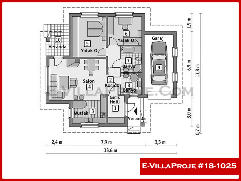 Model 18-1025 — 100 m², 1 storey thumbnail 2
