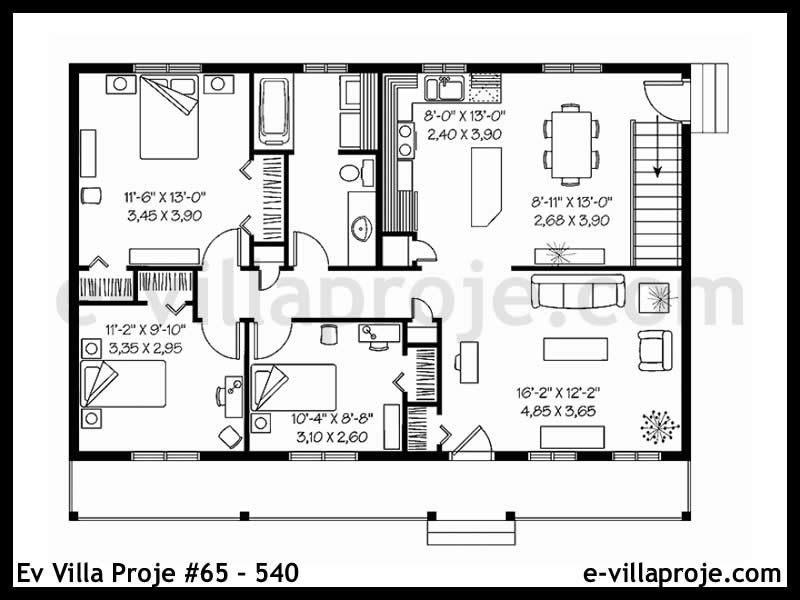Model 65-540 — 102 m², 1 storey thumbnail 2