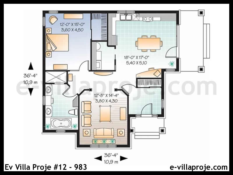 Model 12-983 — 103 m², 1 storey thumbnail 2