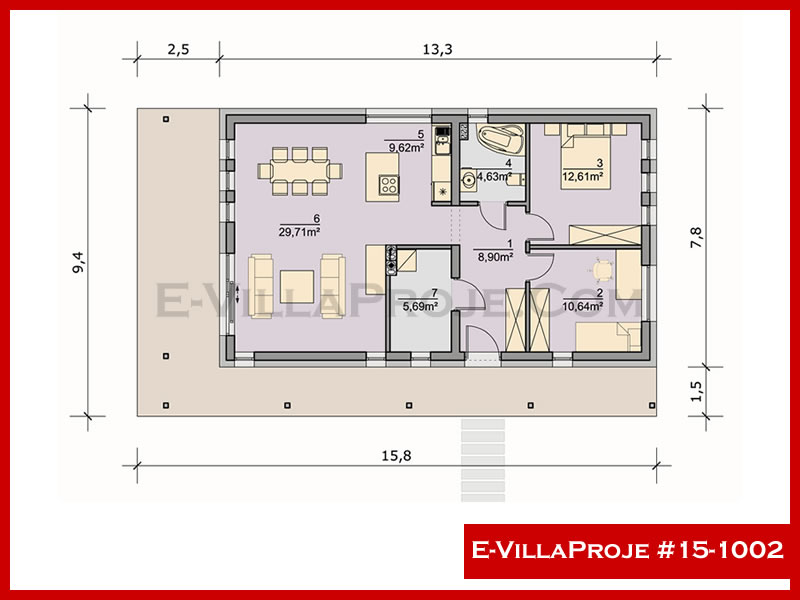 Model 15-1002 — 104 m², 1 storey thumbnail 2