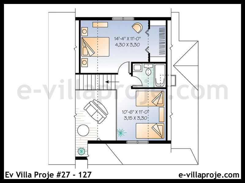 Model 27-127 — 105 m², 2 storeys thumbnail 3