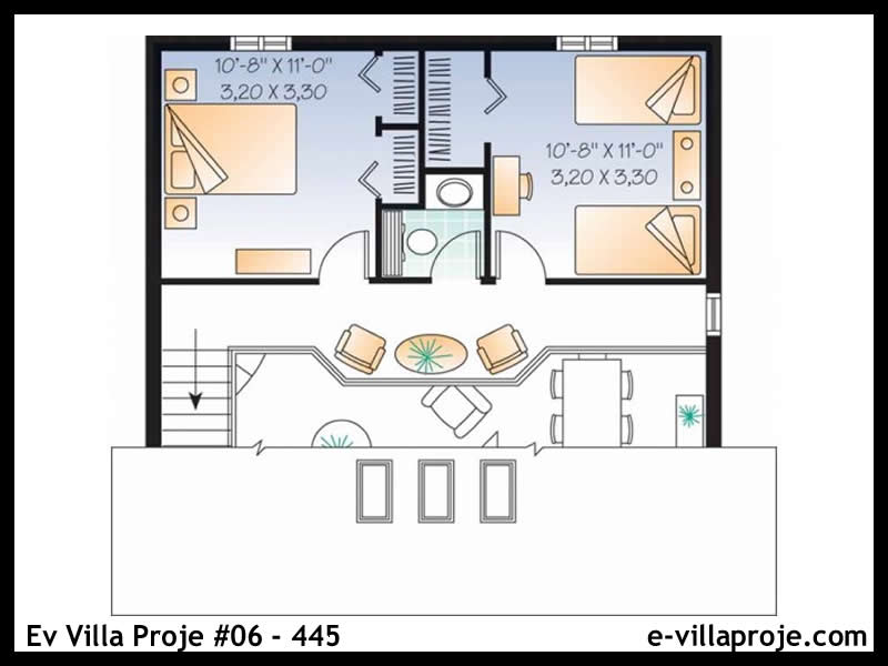 Model 06-445 — 106 m², 2 storeys thumbnail 3