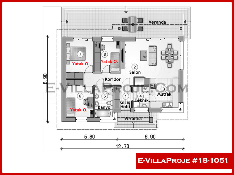 Model 18-1051 — 106 m², 1 storey thumbnail 2