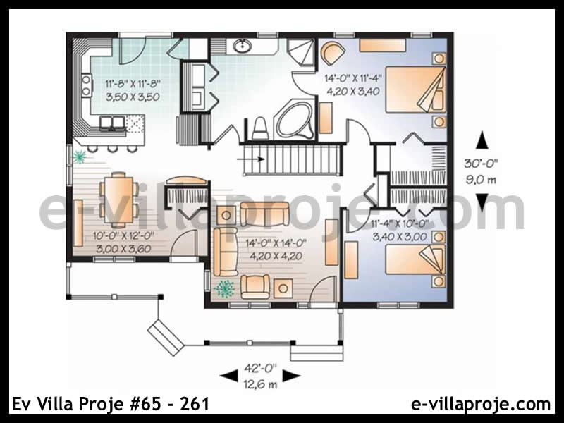 Model 65-261 — 107 m², 1 storey thumbnail 2
