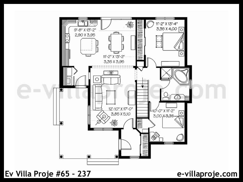 Model 65-237 — 107 m², 1 storey thumbnail 2