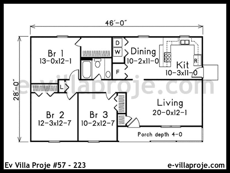 Model 57-223 — 108 m², 1 storey thumbnail 2