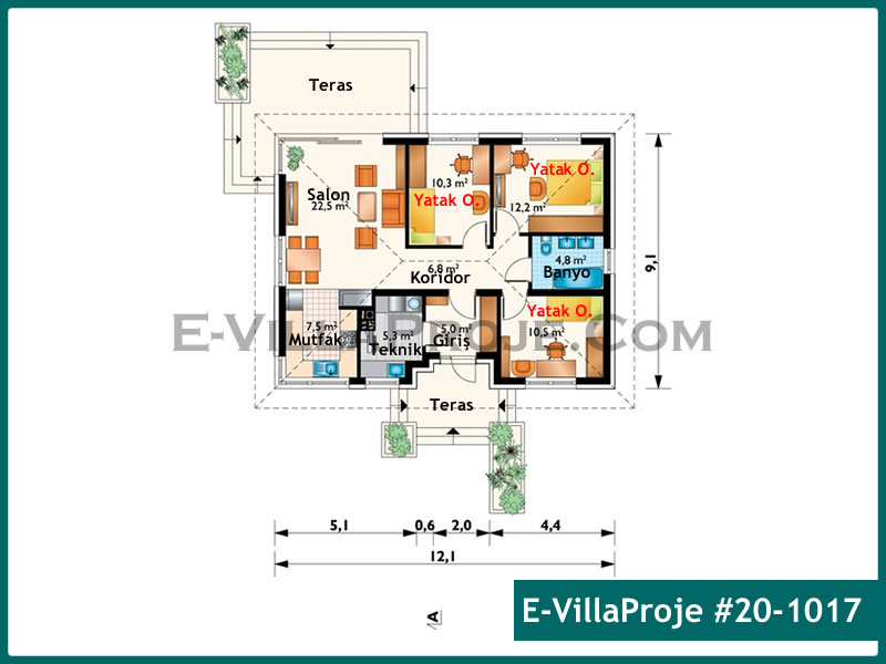 Model 20-1017 — 108 m², 1 storey thumbnail 2