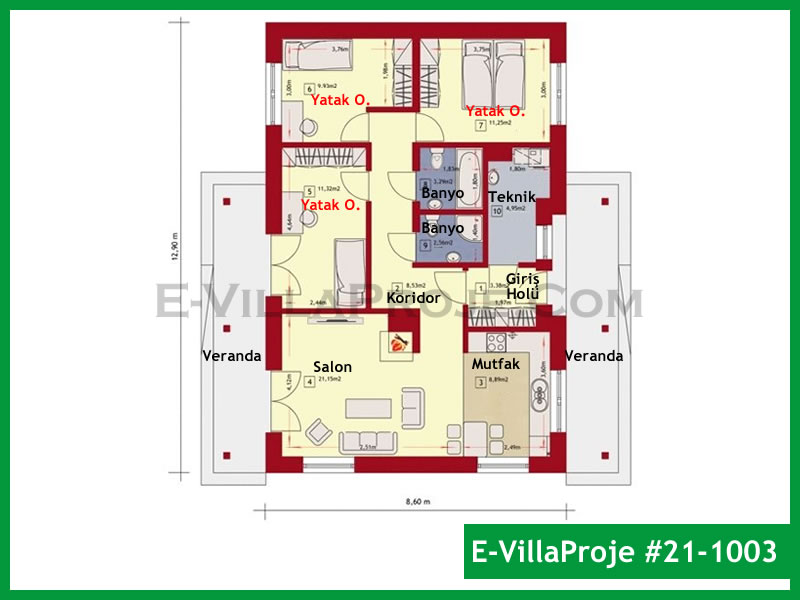 Model 21-1003 — 111 m², 1 storey thumbnail 2