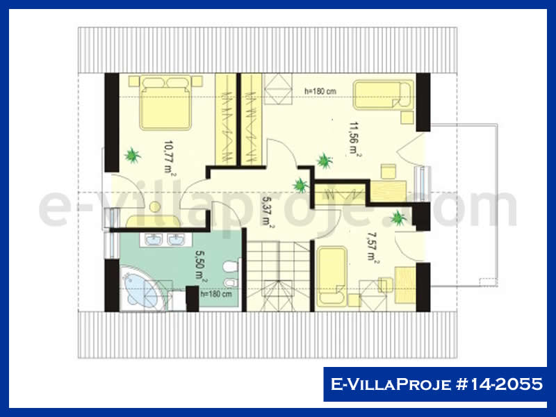Model 14-2055 — 113 m², 2 storeys thumbnail 3