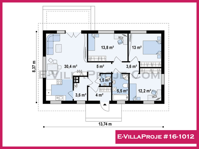 Model 16-1012 — 115 m², 1 storey thumbnail 2