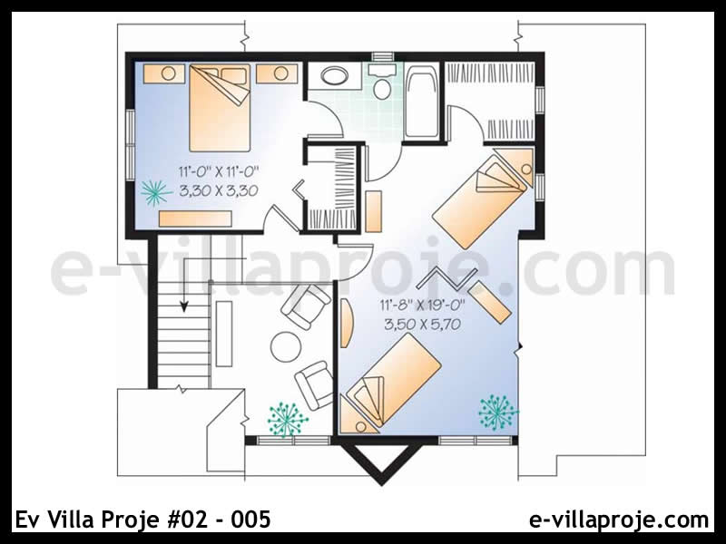 Model 02-005 — 116 m², 2 storeys thumbnail 3