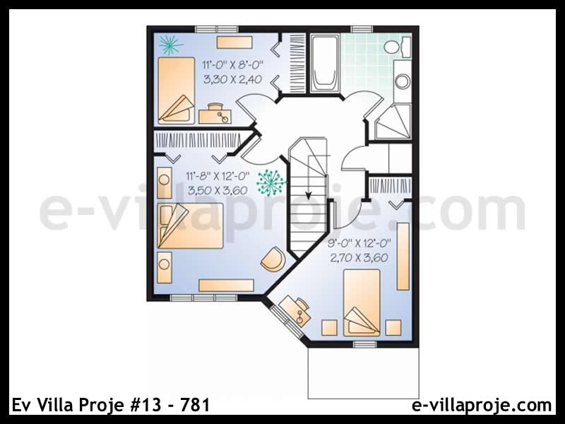 Model 13-781 — 117 m², 2 storeys thumbnail 3