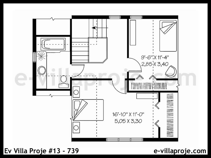 Model 13-739 — 117 m², 2 storeys thumbnail 3