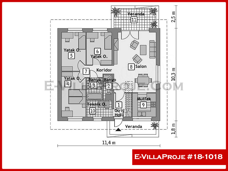 Model 18-1018 — 118 m², 1 storey thumbnail 2