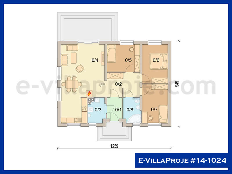 Model 14-1024 — 118 m², 1 storey thumbnail 2