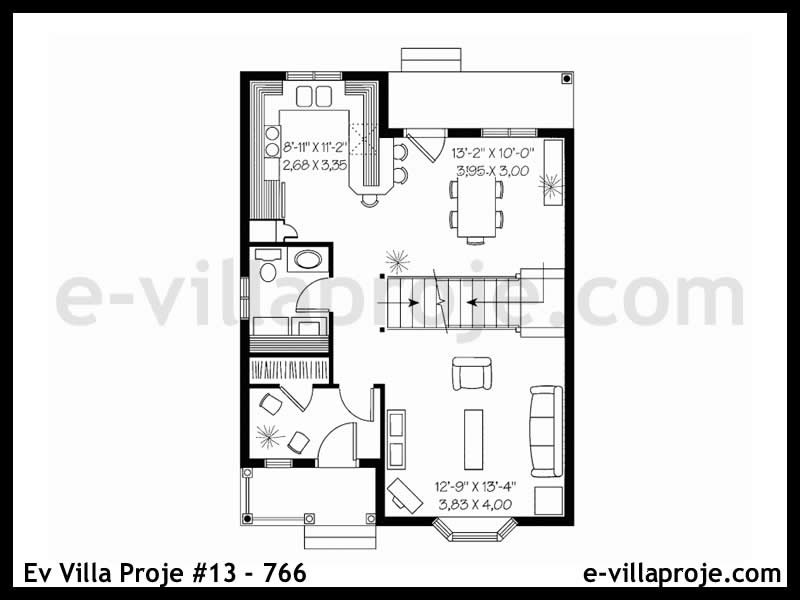 Model 13-766 — 119 m², 2 storeys thumbnail 2