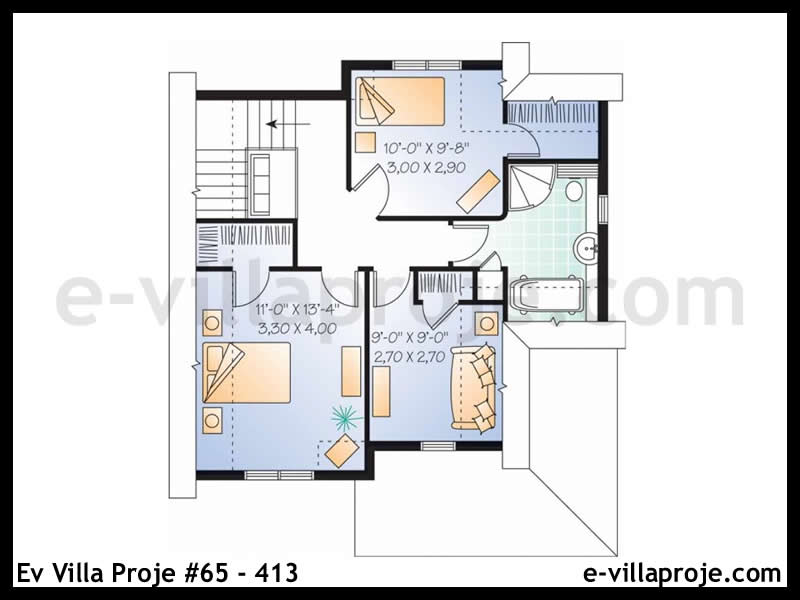 Model 65-413 — 119 m², 1 storey thumbnail 3