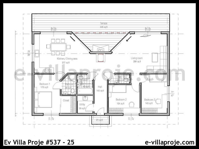 Model 537-25 — 119 m², 1 storey thumbnail 2