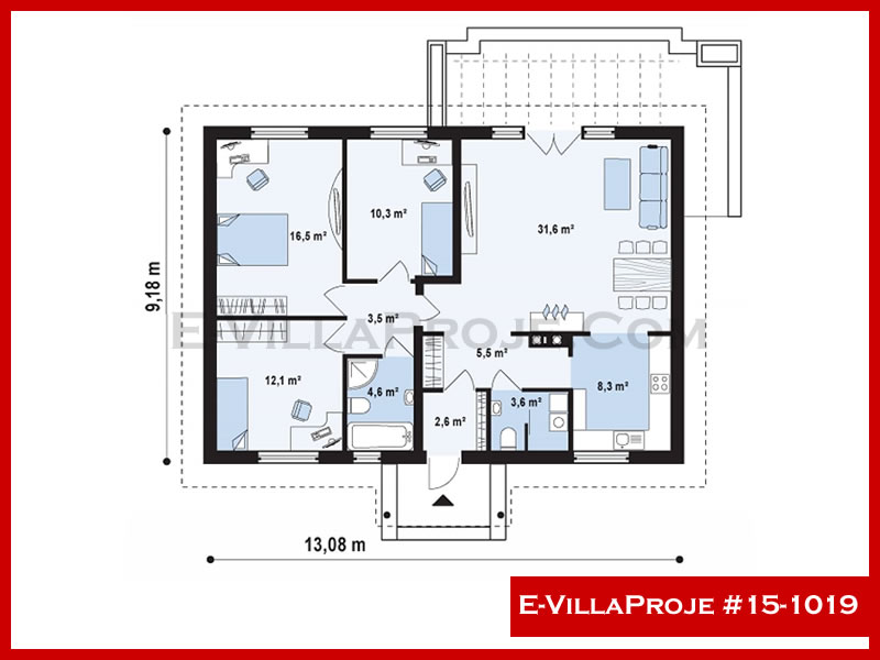 Model 15-1019 — 120 m², 1 storey thumbnail 2