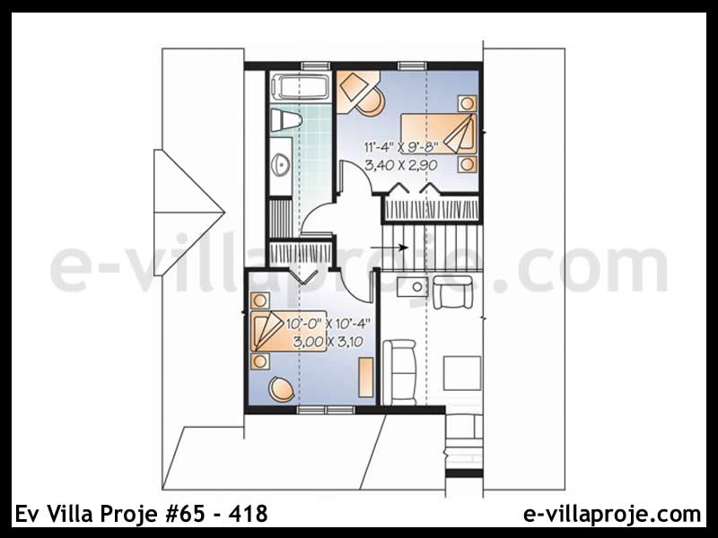 Model 65-418 — 121 m², 2 storeys thumbnail 3