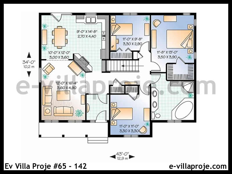 Model 65-142 — 121 m², 1 storey thumbnail 2