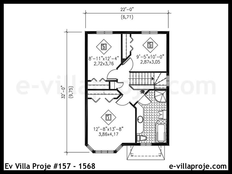 Model 157-1568 — 122 m², 2 storeys thumbnail 3