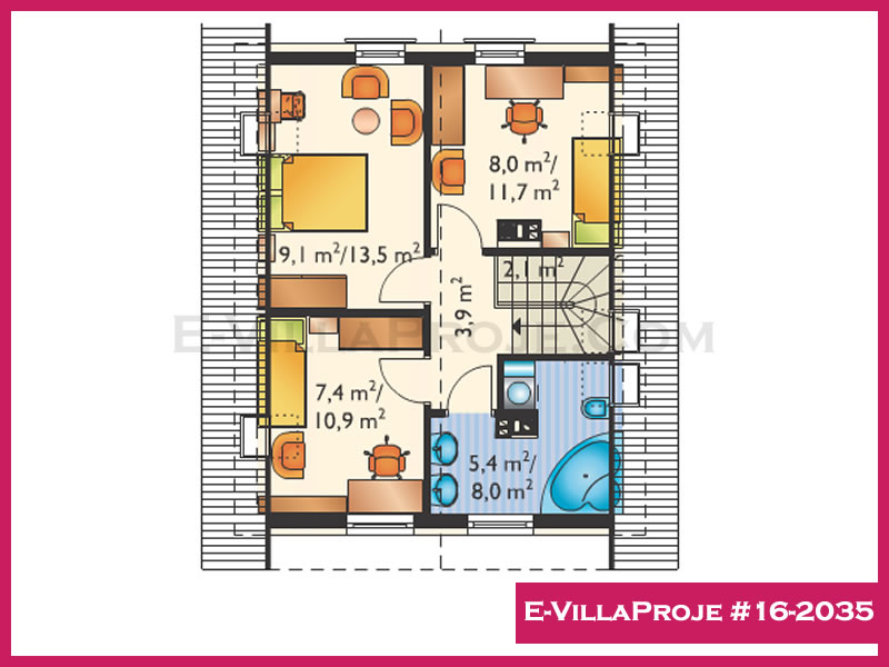 Model 16-2035 — 123 m², 2 storeys thumbnail 3