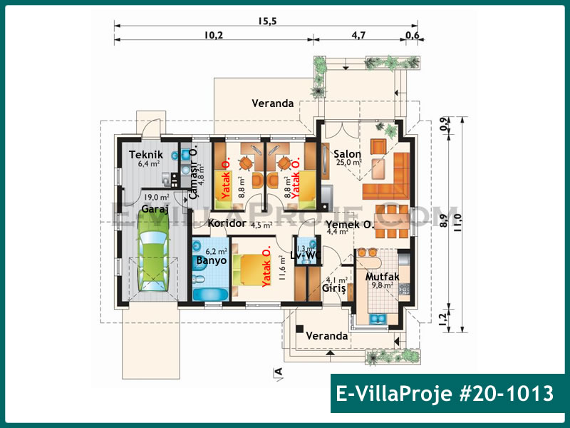 Model 20-1013 — 123 m², 1 storey thumbnail 2