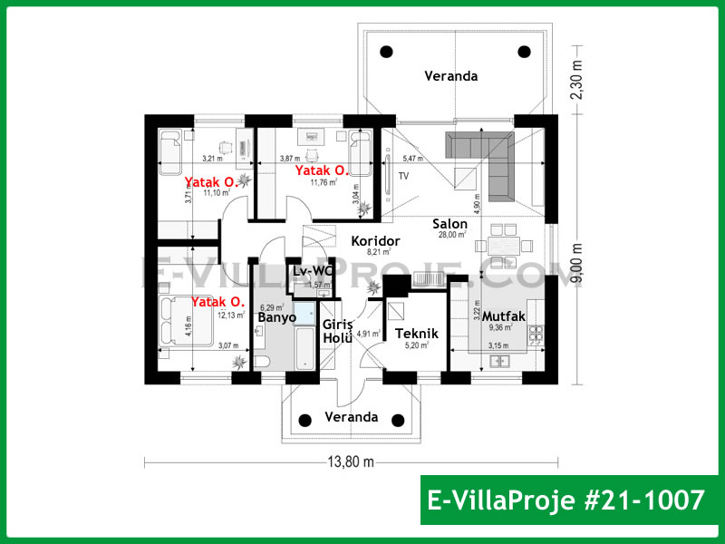 Model 21-1007 — 124 m², 1 storey thumbnail 2