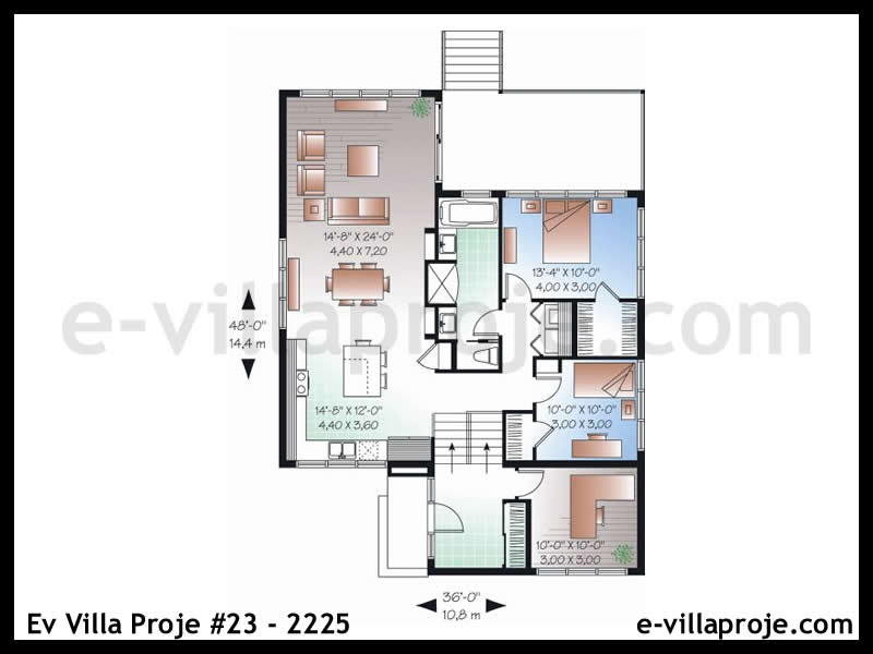 Model 23-2225 — 124 m², 1 storey thumbnail 2