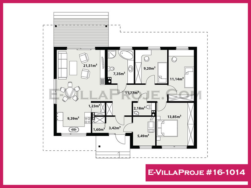 Model 16-1014 — 125 m², 1 storey thumbnail 2