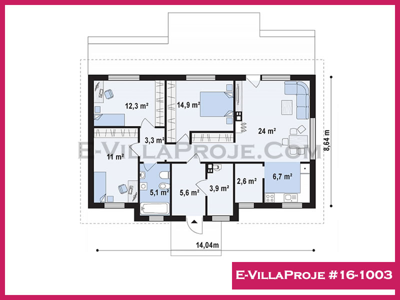 Model 16-1003 — 125 m², 1 storey thumbnail 2