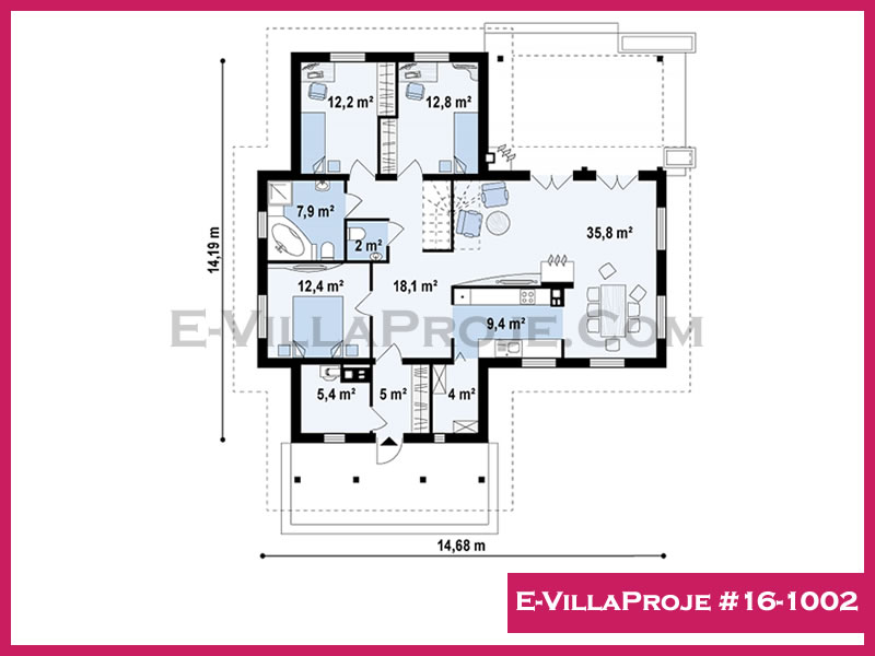 Model 16-1002 — 125 m², 1 storey thumbnail 2