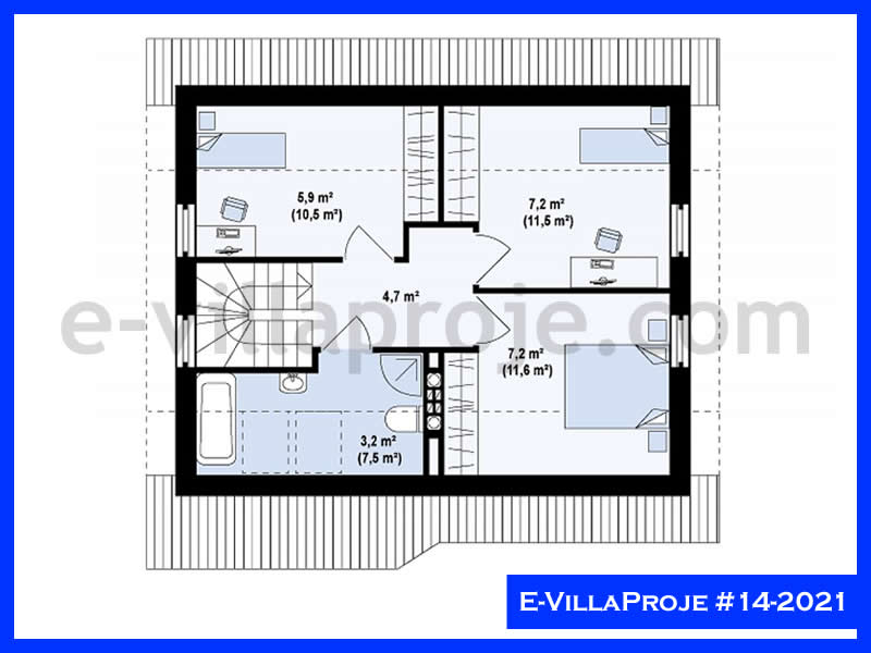 Model 14-2021 — 126 m², 2 storeys thumbnail 3