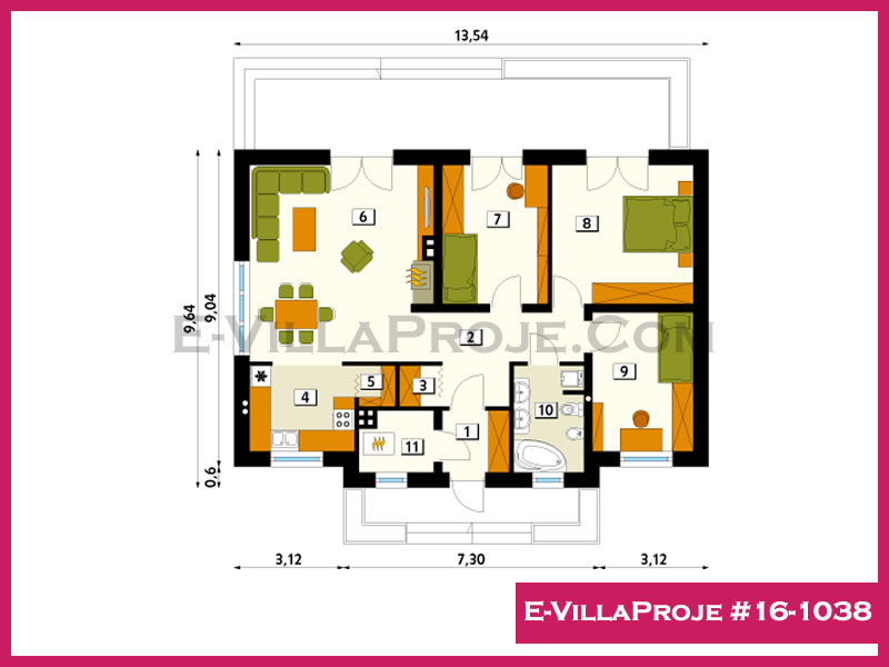 Model 16-1038 — 127 m², 1 storey thumbnail 2
