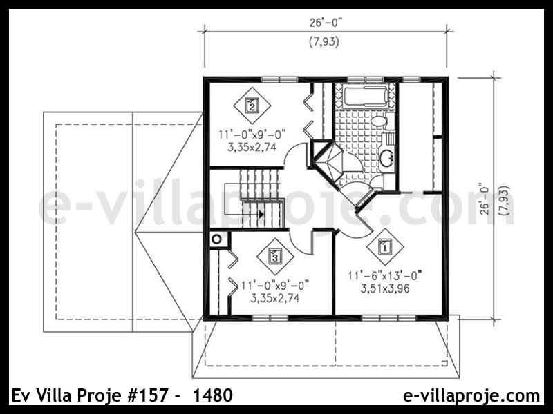 Model 157-1480 — 128 m², 2 storeys thumbnail 3
