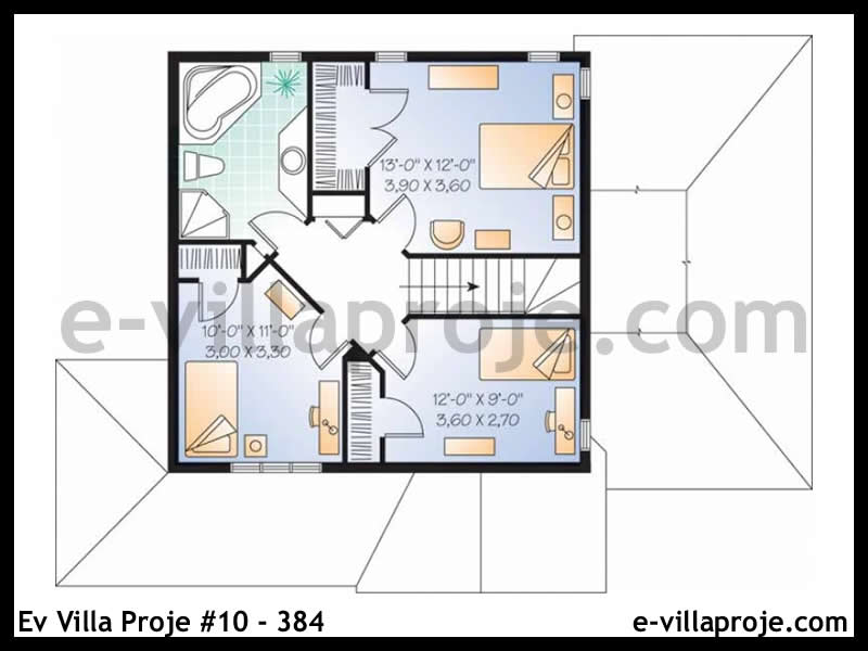 Model 10-384 — 129 m², 2 storeys thumbnail 3
