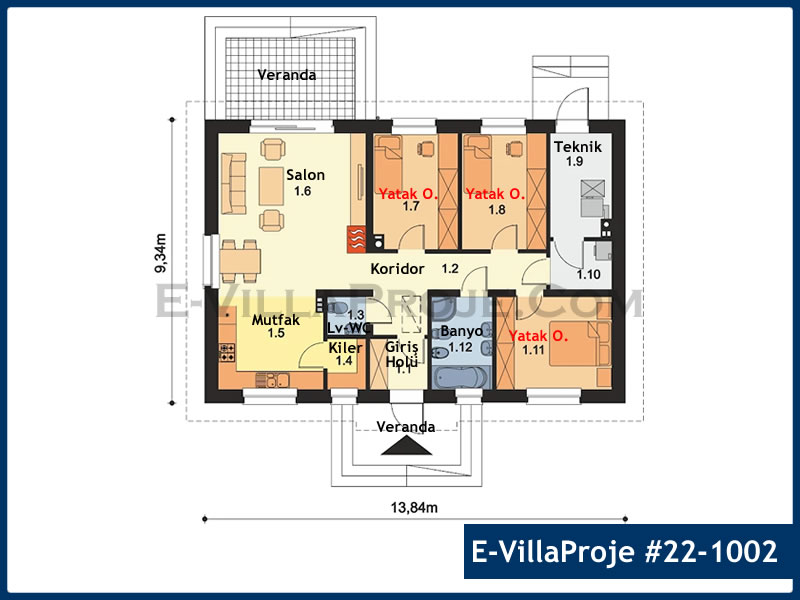 Model 22-1002 — 129 m², 1 storey thumbnail 2
