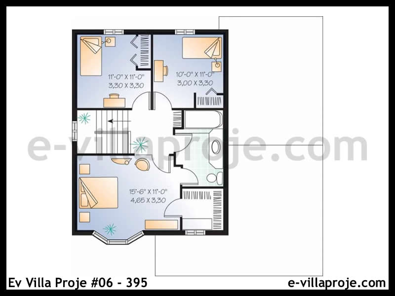 Model 06-395 — 130 m², 2 storeys thumbnail 3