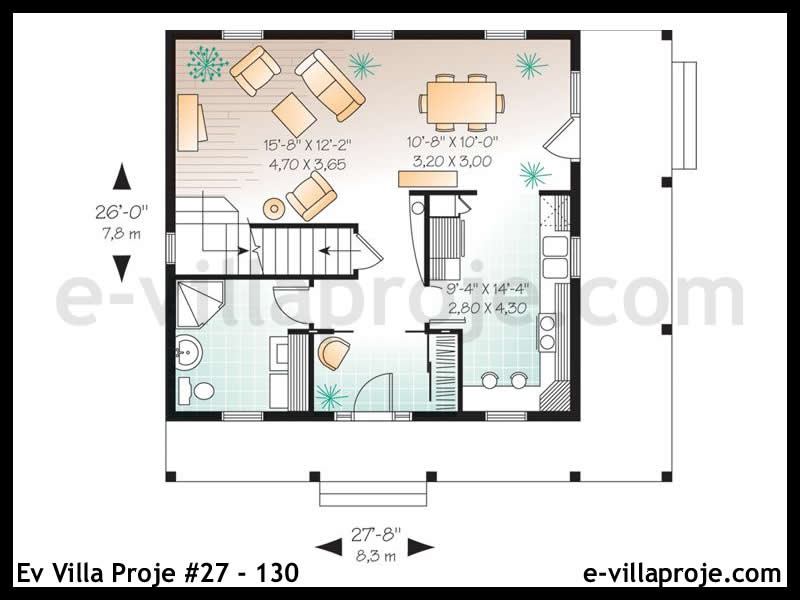 Model 27-130 — 130 m², 2 storeys thumbnail 2