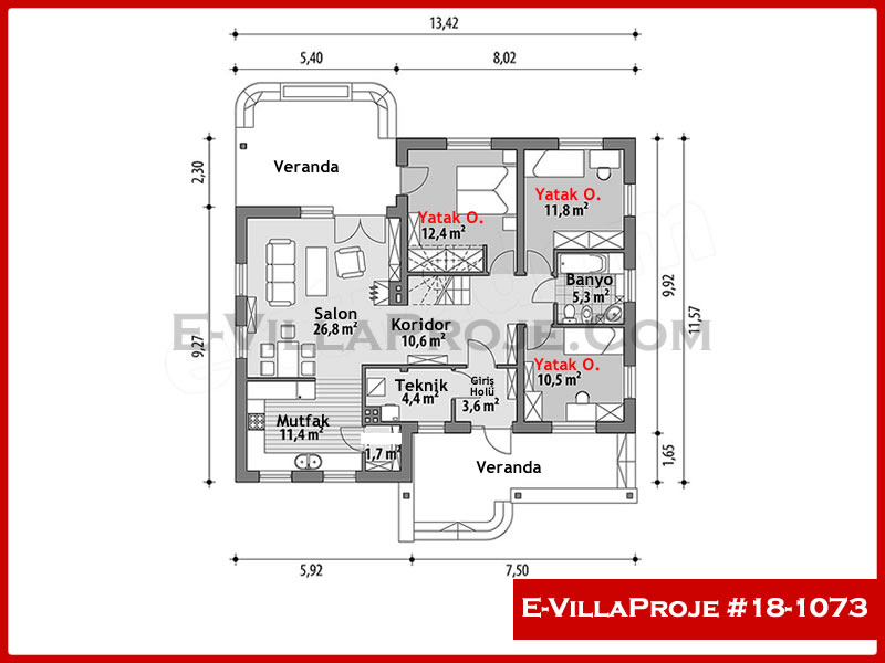 Model 18-1073 — 130 m², 1 storey thumbnail 2