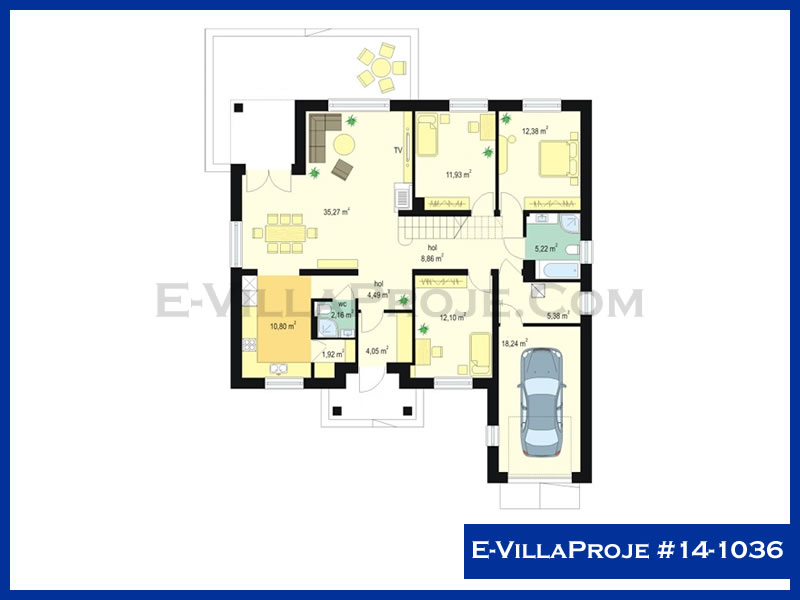 Modell 14-1036 — 132 m², 1 Geschoss thumbnail 2