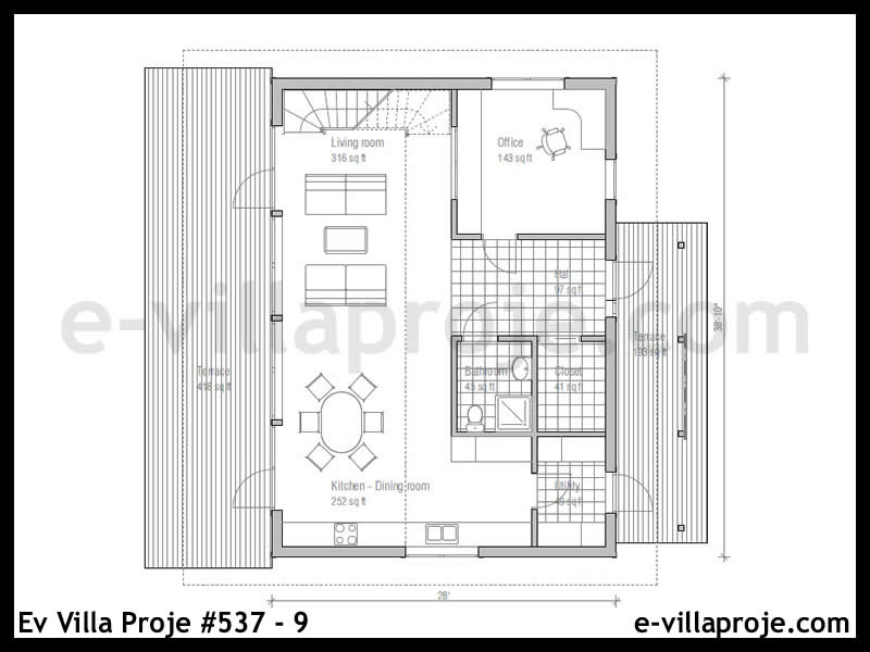 Modell p-1953 — 134 m², 2 Geschosse thumbnail 2