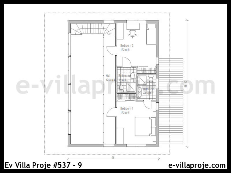 Modell p-1953 — 134 m², 2 Geschosse thumbnail 3