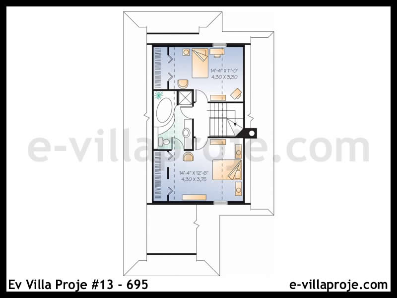 Model 13-695 — 134 m², 2 storeys thumbnail 3
