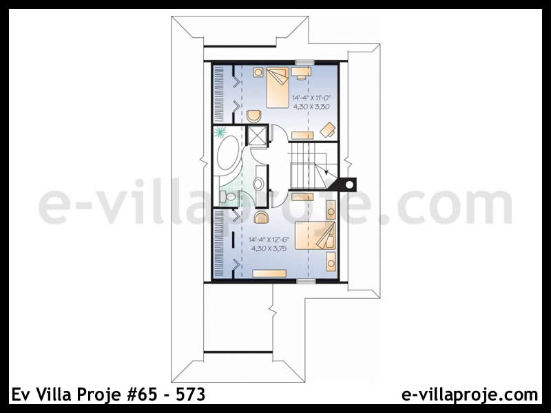 Model 65-573 — 134 m², 2 storeys thumbnail 3