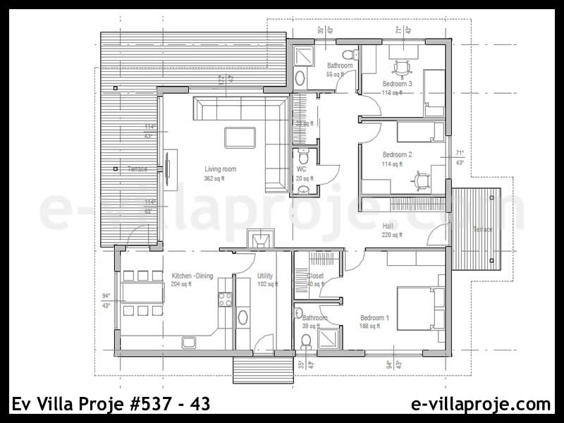 Model 537-43 — 134 m², 1 storey thumbnail 2