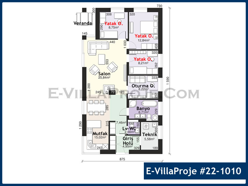 Model 22-1010 — 135 m², 1 storey thumbnail 2